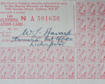 11. Clothing Ration Card 1948 belonged to Ward and Olive Havard Clothing Ration Card 1948 belonged to Ward and Olive Havard