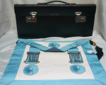 36. Apron from the Liverpool Masonic Order. Donated by Frank Ingersole. Apron from the Liverpool Masonic Order. Donated by Frank Ingersole.