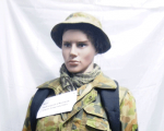 53. Mannequin of a Soldier of the Liverpool/Holsworthy area mid 1990s. Donated by Andrew Parrott Mannequin of a Soldier of the Liverpool/Holsworthy area mid 1990s. Donated by Andrew Parrott